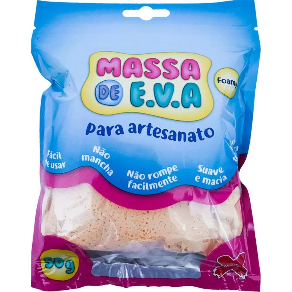 MASSA DE EVA BEGE 50G MAKE+  - imagem 2