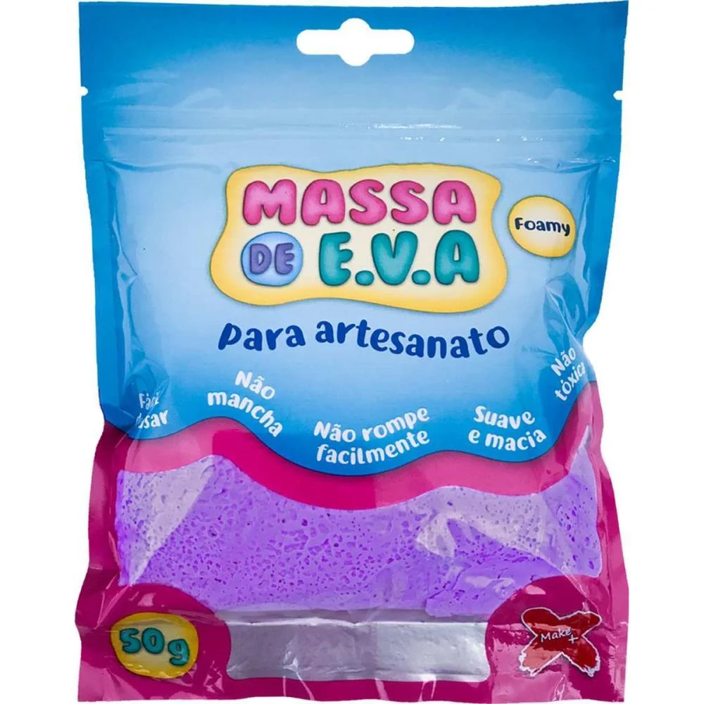 MASSA DE EVA ROXO 50G MAKE+  - imagem 3