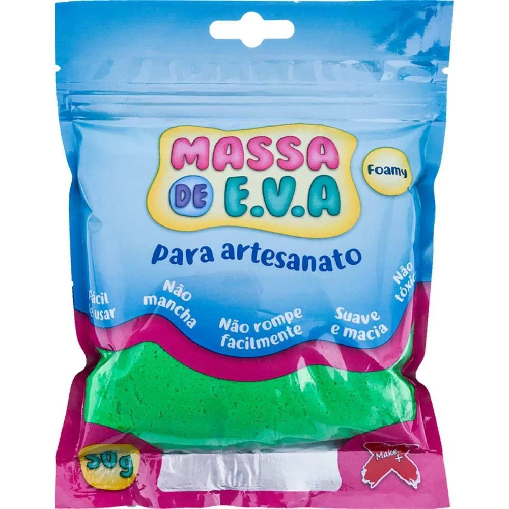 MASSA DE EVA VERDE ESCURO 50G MAKE+  - imagem 3