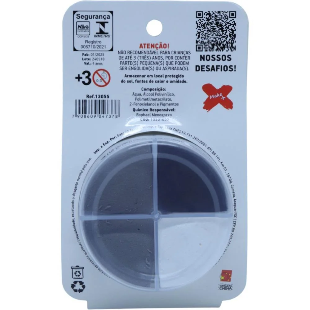 MASSA DE EVA CRIATIVA TUBARAO C/04 CORES 28 G MAKE+  - imagem 4