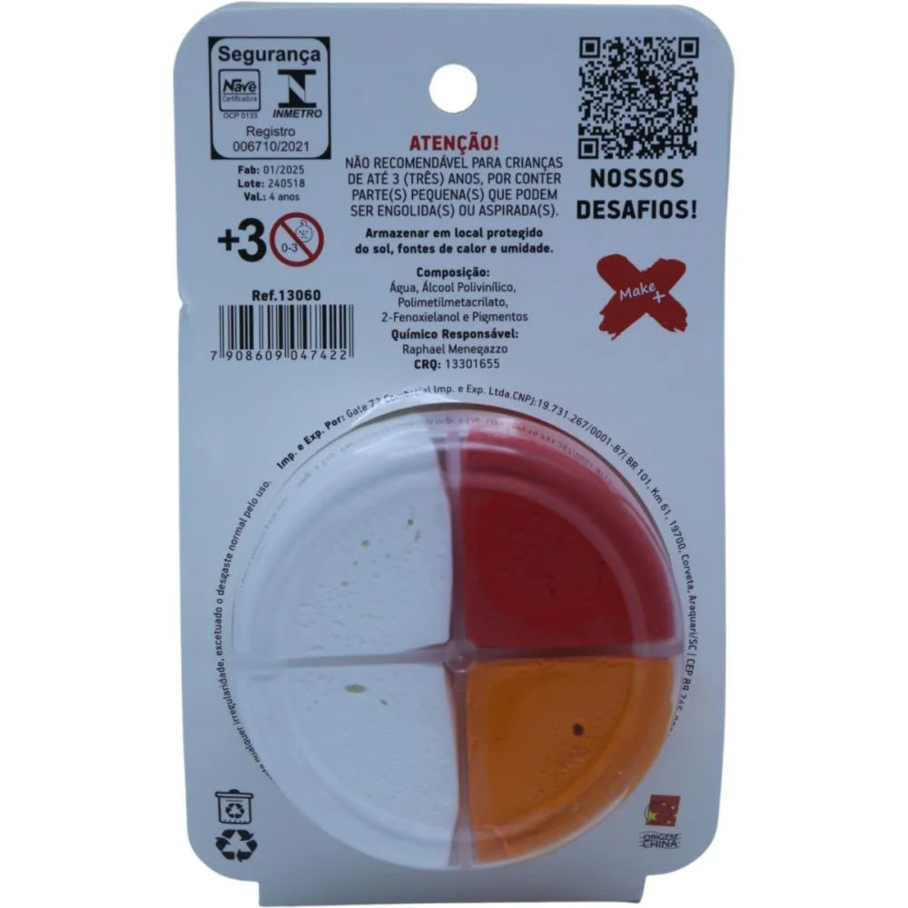 MASSA DE EVA CRIATIVA FOGUETE C/04 CORES 28 G MAKE+  - imagem 4