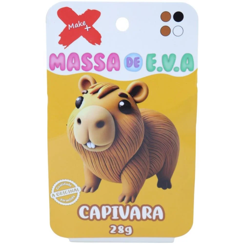 MASSA DE EVA CRIATIVA CAPIVARA C/04 CORES 28G MAKE+  - imagem 4