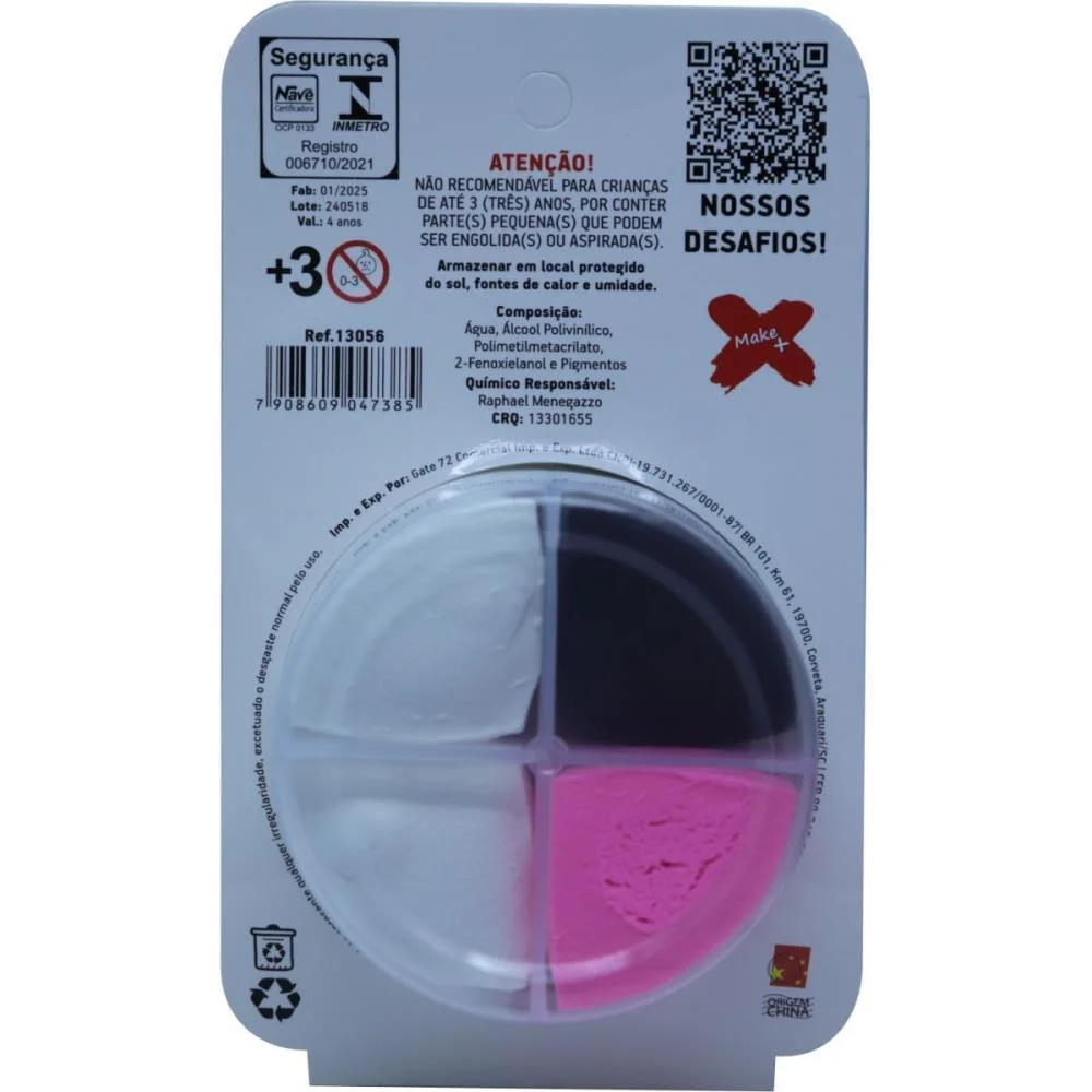 MASSA DE EVA CRIATIVA GATO C/04 CORES 28 G MAKE+  - imagem 4