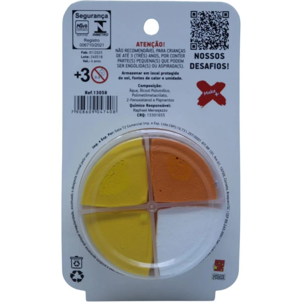 MASSA DE EVA CRIATIVA LEAO C/04 CORES 28 G MAKE+  - imagem 4