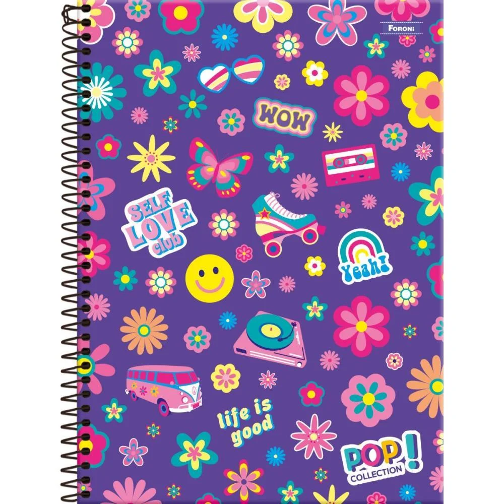 CADERNO 01X1 CAPA DURA POP COLLECTION 96 FOLHAS FORONI (PCT.C/04) - imagem 4