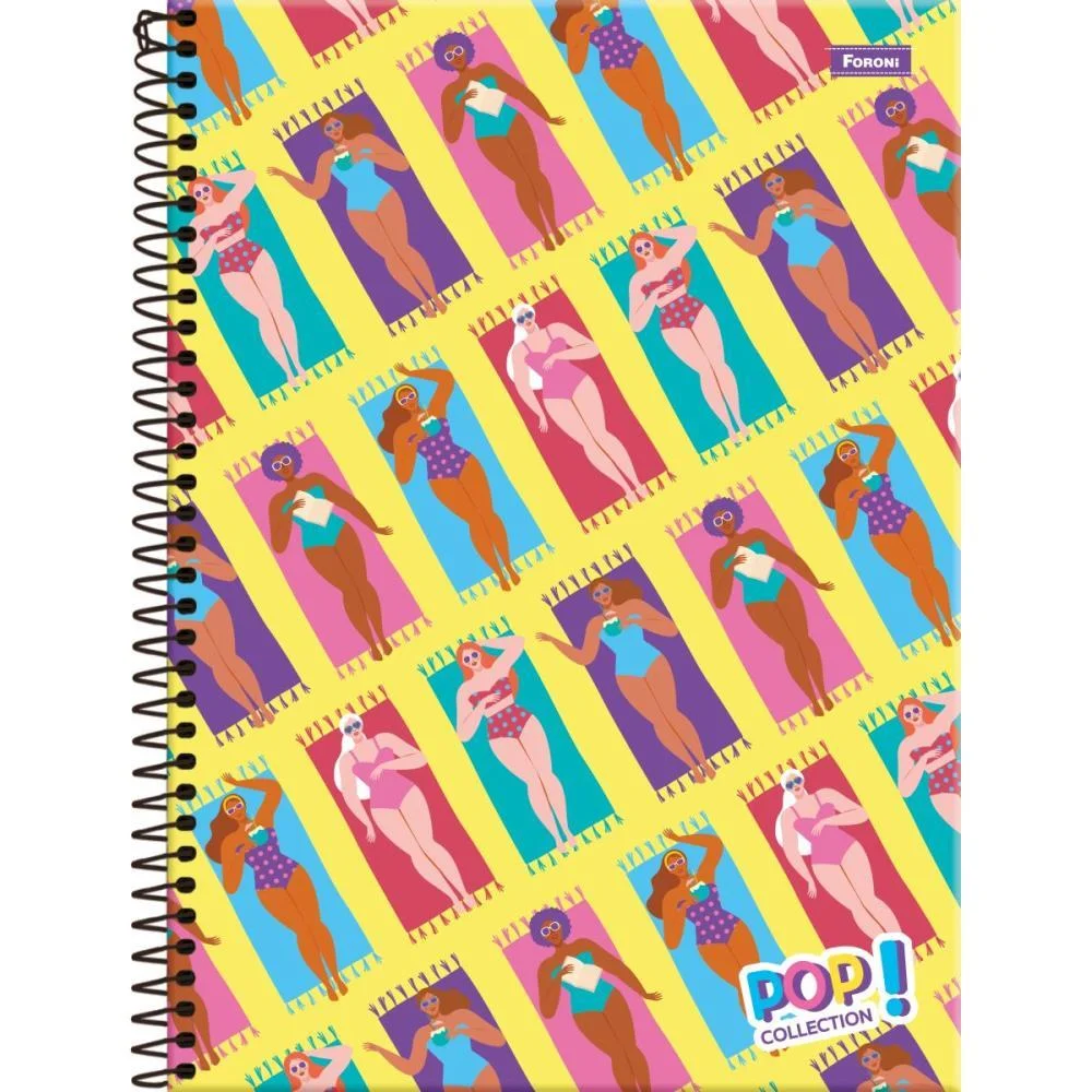 CADERNO 01X1 CAPA DURA POP COLLECTION 96 FOLHAS FORONI (PCT.C/04) - imagem 6