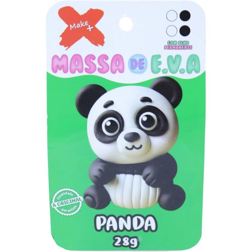 MASSA DE EVA CRIATIVA PANDA C/04 CORES 28G MAKE+  - imagem 2