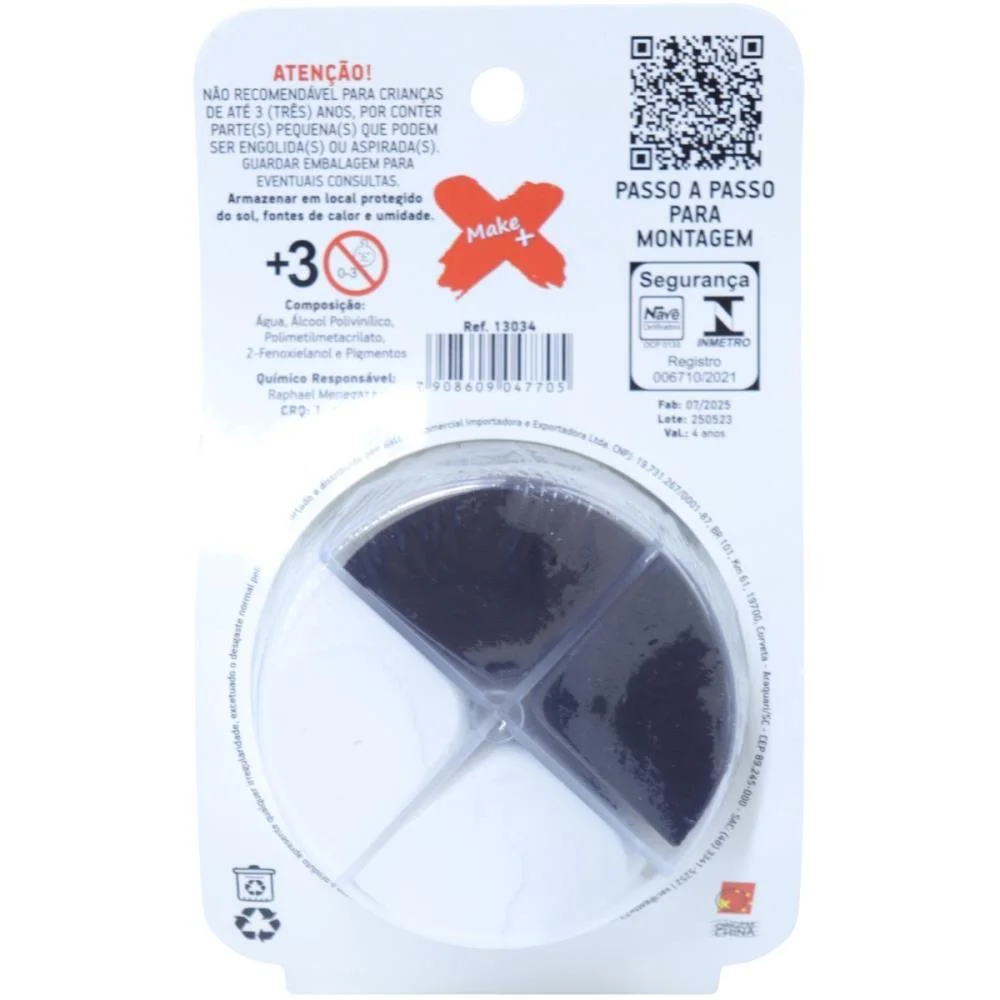 MASSA DE EVA CRIATIVA PANDA C/04 CORES 28G MAKE+  - imagem 3