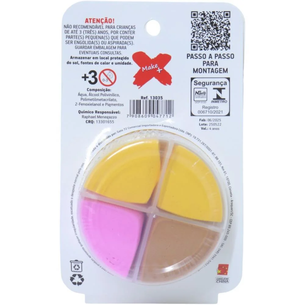 MASSA DE EVA CRIATIVA GIRAFA C/04 CORES 28G MAKE+  - imagem 3