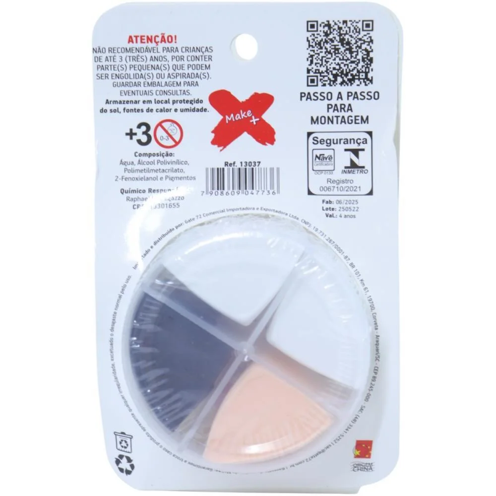 MASSA DE EVA CRIATIVA OVELHA C/04 CORES 28G MAKE+  - imagem 3