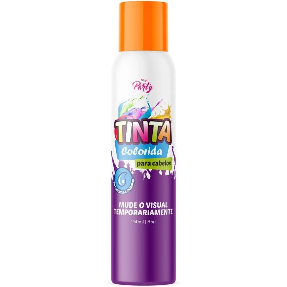 PINTA CABELO 150ML LARANJA NEON AEROFLEX (CX.C/12) - imagem 2