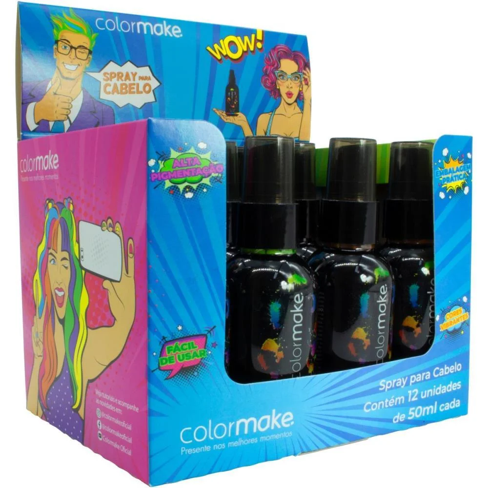 PINTA CABELO 50ML CORES NEON (S) COLORMAKE (DP.C/12) - imagem 4
