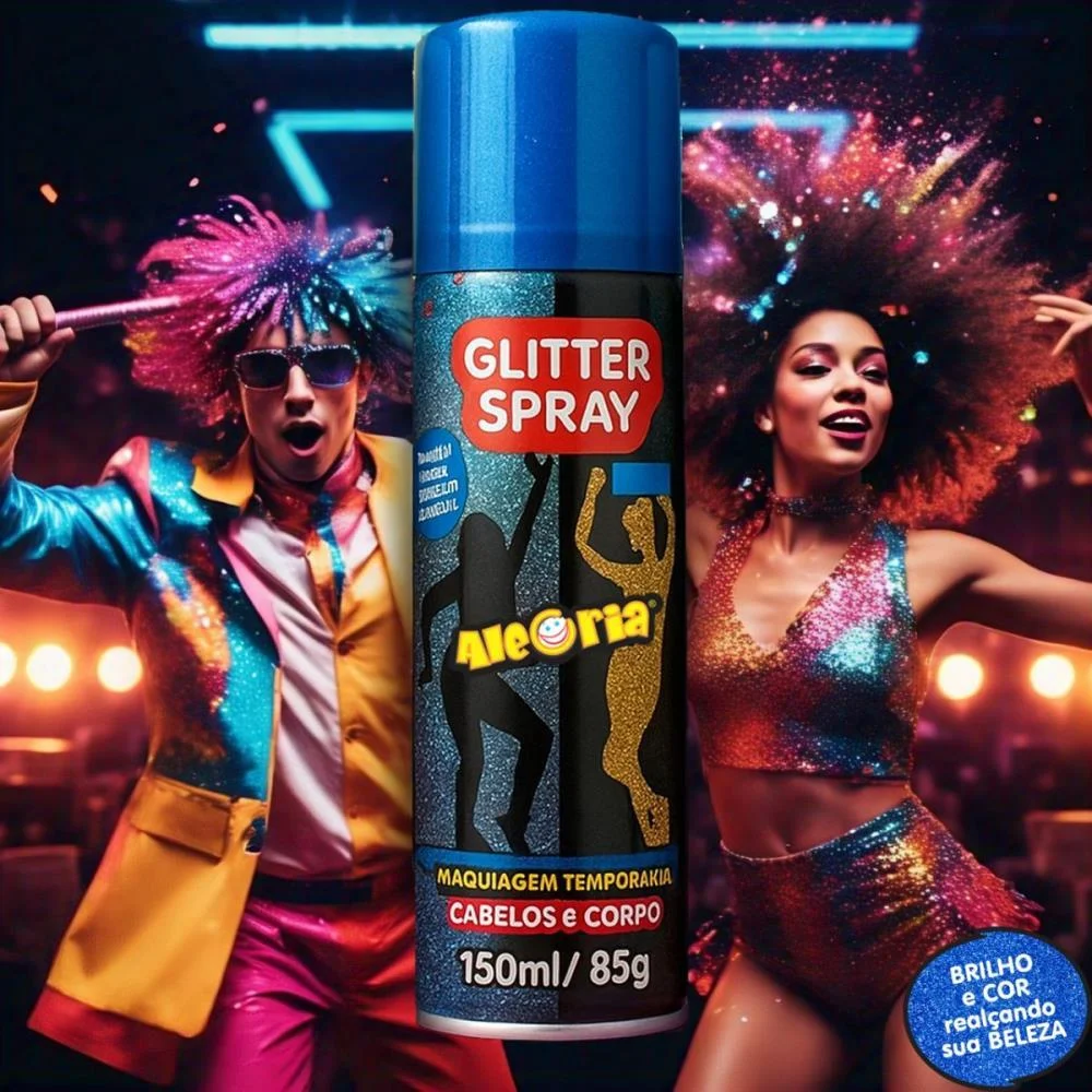 PINTA CABELO 150ML GLITTER CABELO/CORPO AZ DALEGRIA (CX.C/12) - imagem 4