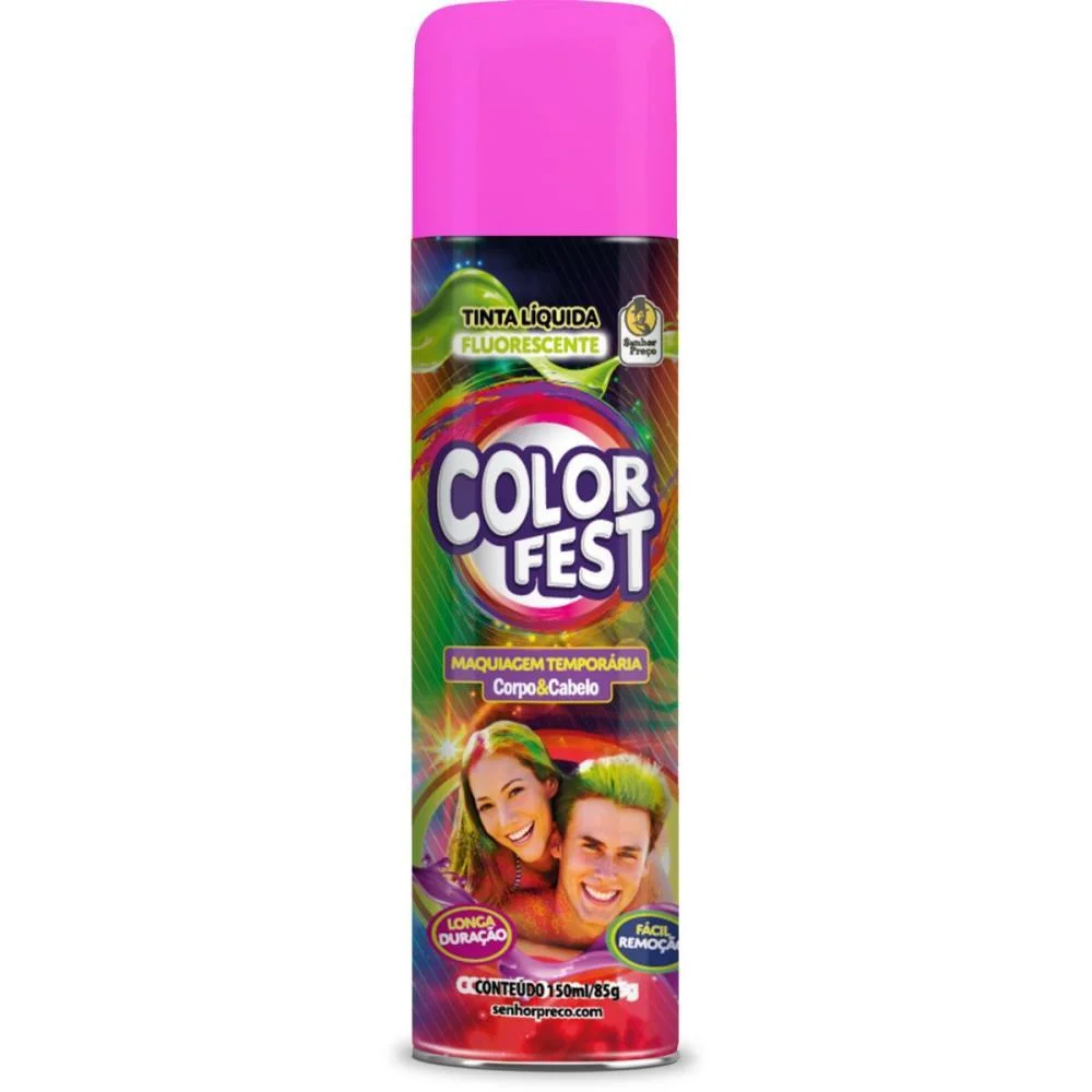 PINTA CABELO 150ML COLOR FEST ROSA FLUOR SENHOR PRECO (CX.C/24) - imagem 2