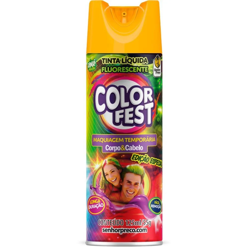 PINTA CABELO 125ML COLOR FEST AMARELO FLUOR SENHOR PRECO (CX.C/24) - imagem 2