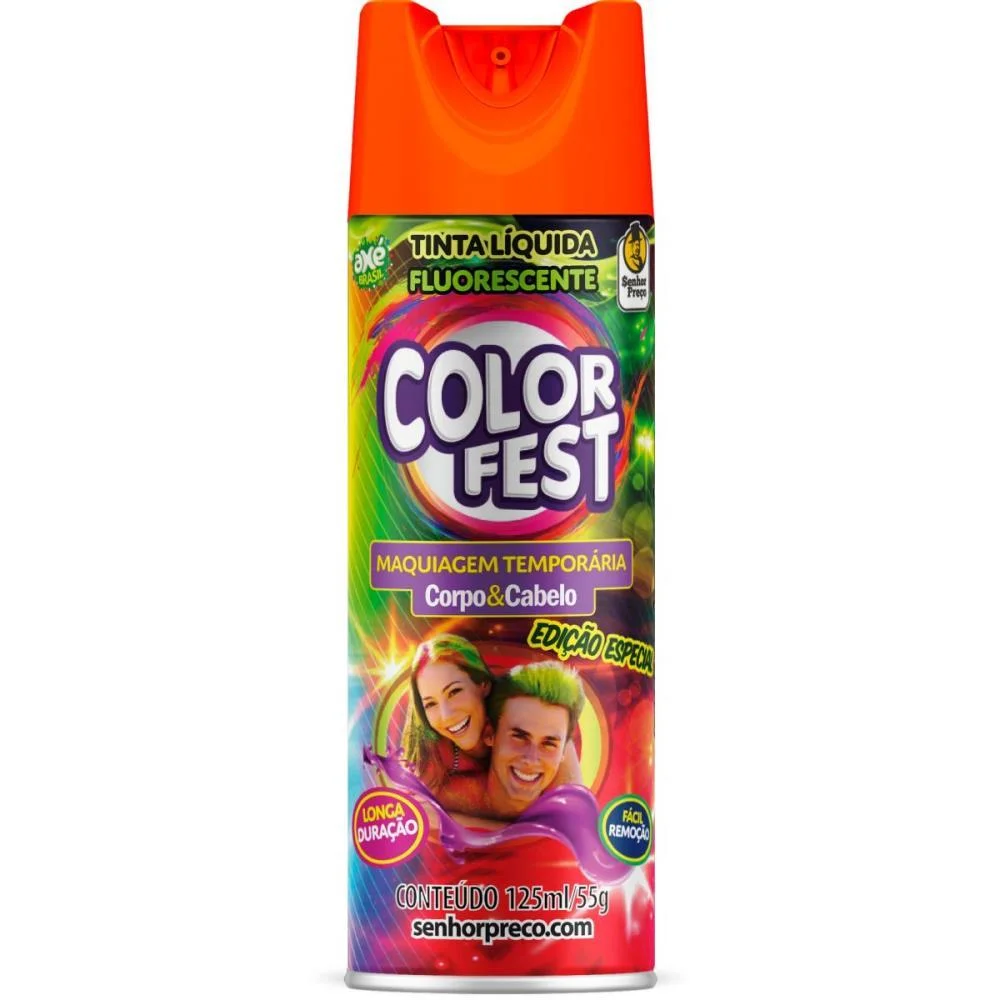 PINTA CABELO 125ML COLOR FEST LARANJA FLUOR SENHOR PRECO (CX.C/24) - imagem 3