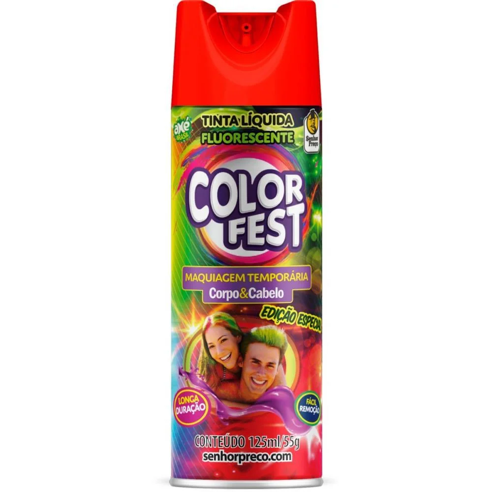 PINTA CABELO 125ML COLOR FEST VERMELHO FLUO SENHOR PRECO (CX.C/24) - imagem 2