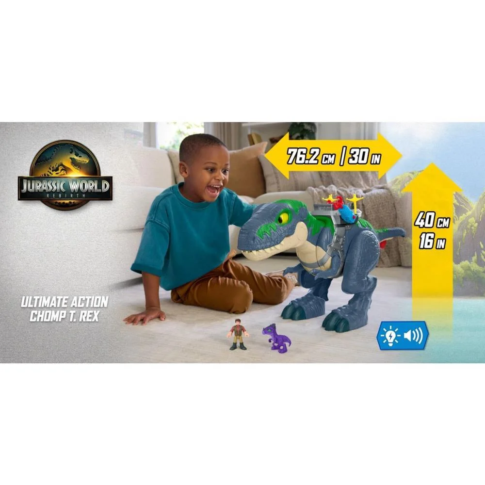 IMAGINEXT JW REBIRTH SAGA T-REX 40CM. MATTEL  - imagem 11