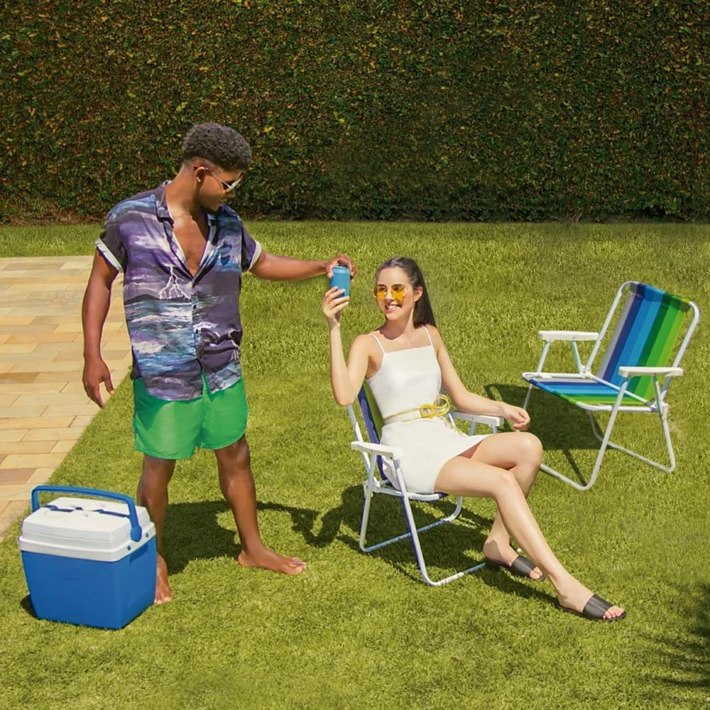 CAIXA TERMICA 34L. C/ALCA AZUL MOR  - imagem 3