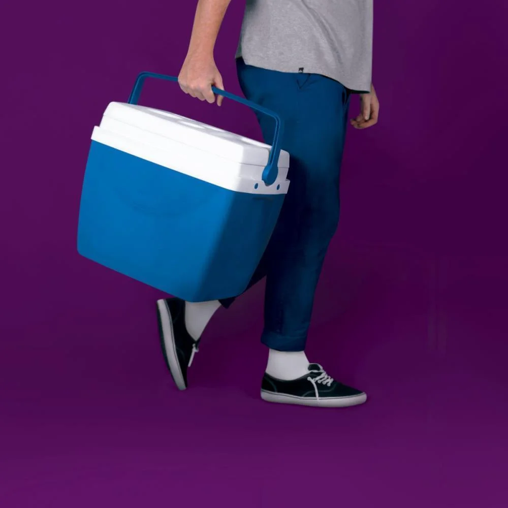 CAIXA TERMICA 34L. C/ALCA AZUL MOR  - imagem 4