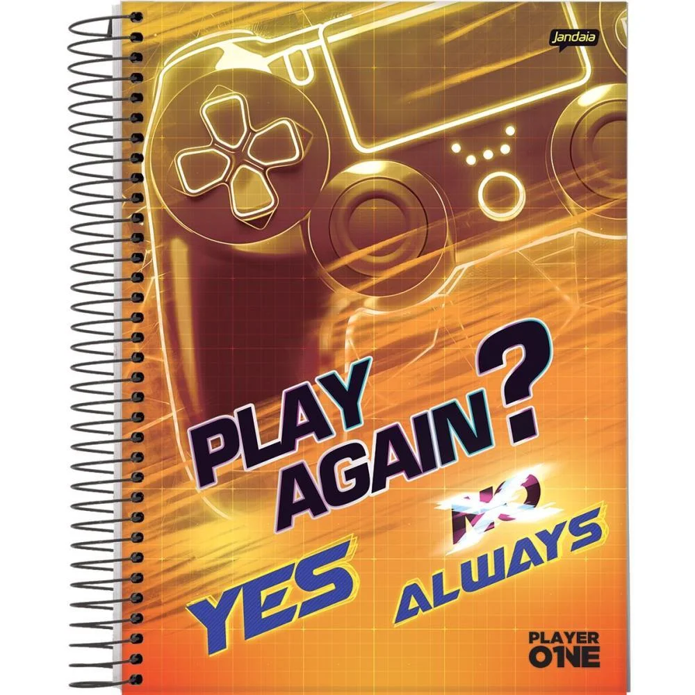 CADERNO 01X1 CAPA DURA PLAYER 1 80FLS. I.A JANDAIA (PCT.C/04) - imagem 5