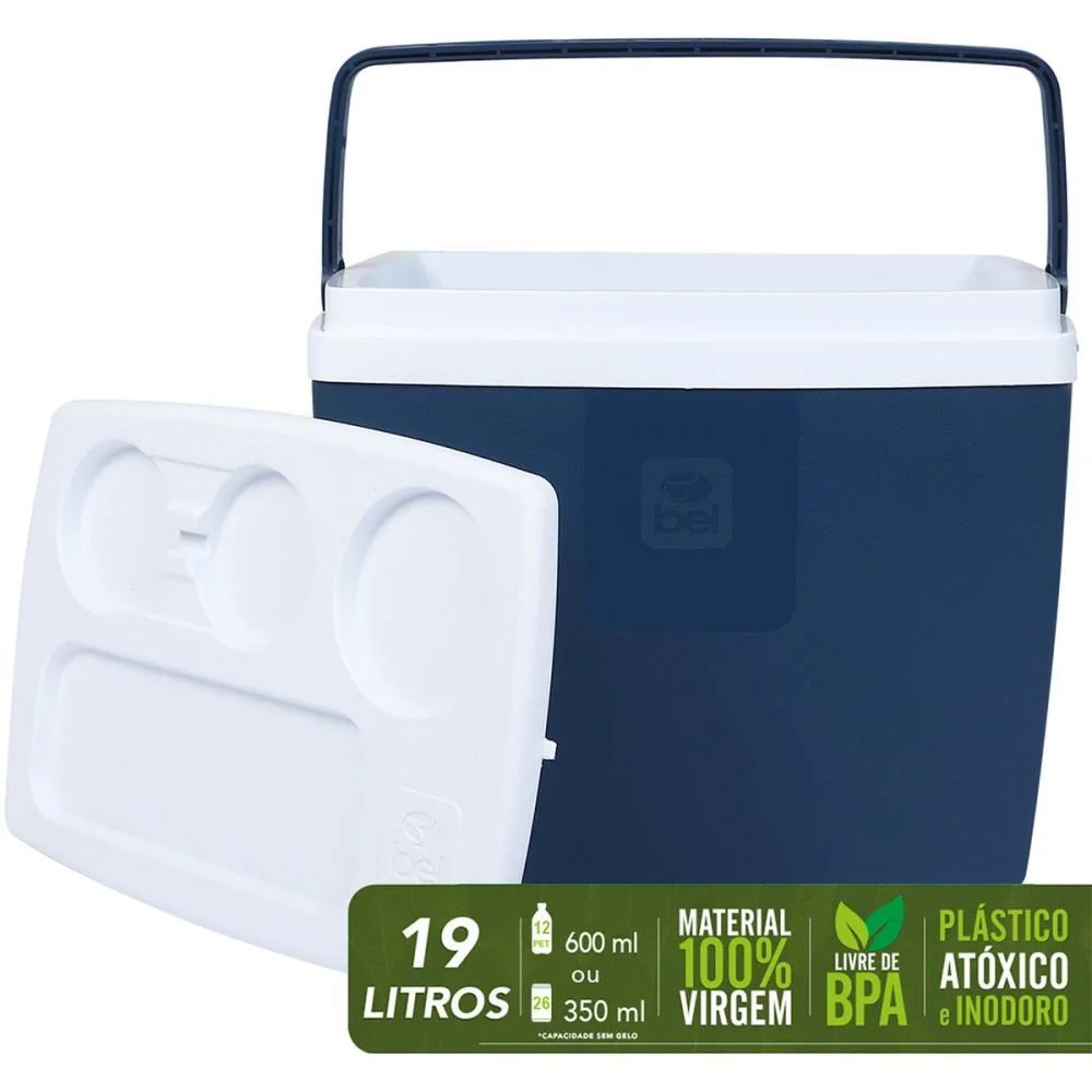 CAIXA TERMICA 19L C/ALCA AZUL BEL  - imagem 3