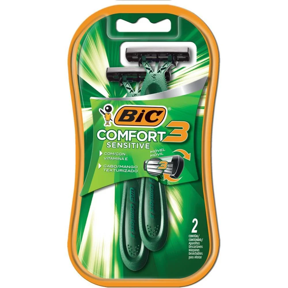 BARBEADOR DESCARTAVEL COMFORT 3 SENS. VD 12BLX2UN. BIC (CT.C/24) - imagem 2