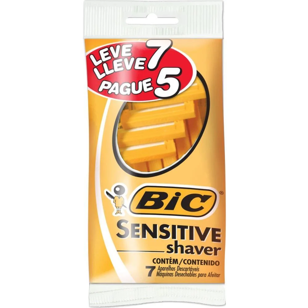 BARBEADOR DESCARTAVEL BIC SENSITIVE LEVE 7 PAGUE 5 BIC (PCT.C/07) - imagem 2