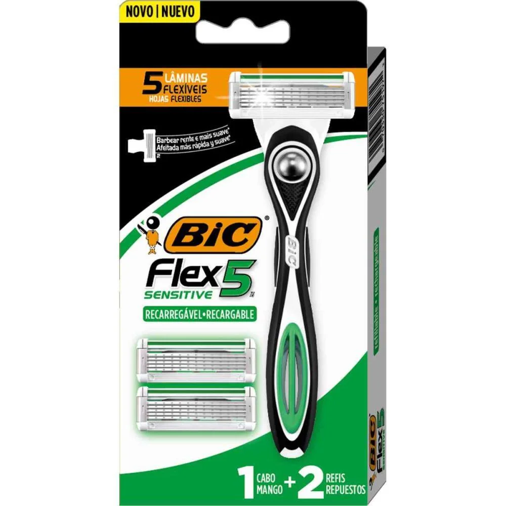 BARBEADOR DESCARTAVEL BIC FLEX 5 SENSITIVE BIC (BLISTER) - imagem 2