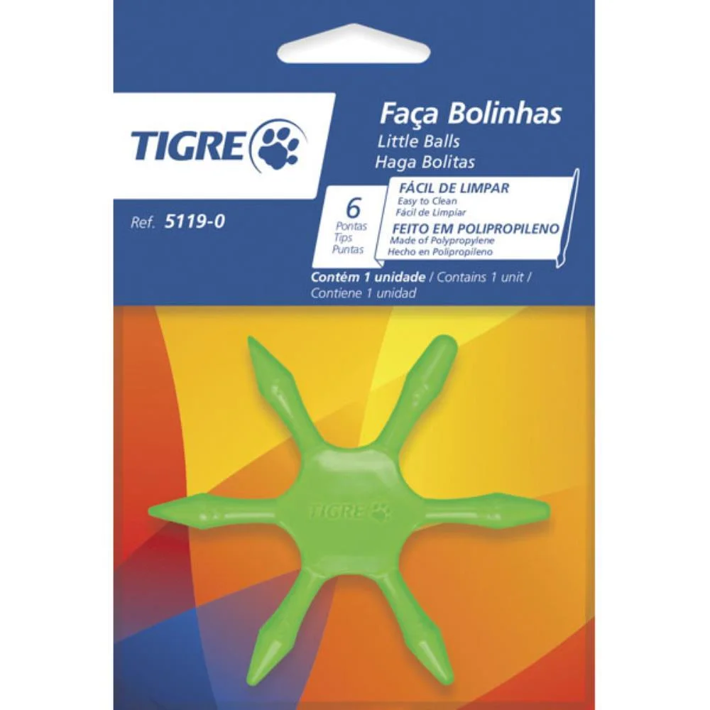 ACESSORIO PARA PINTURA FACA BOLINHA C/6PONTA REF.5119 PINCEIS TIGRE (CX.C/12) - imagem 4