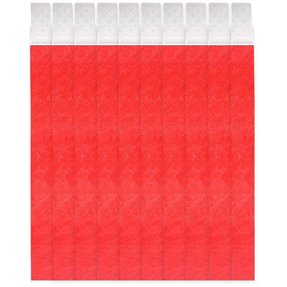 PULSEIRA IDENTIFICACAO VERMELHA TYVEK KLF FESTAS (PCT.C/50) - imagem 2