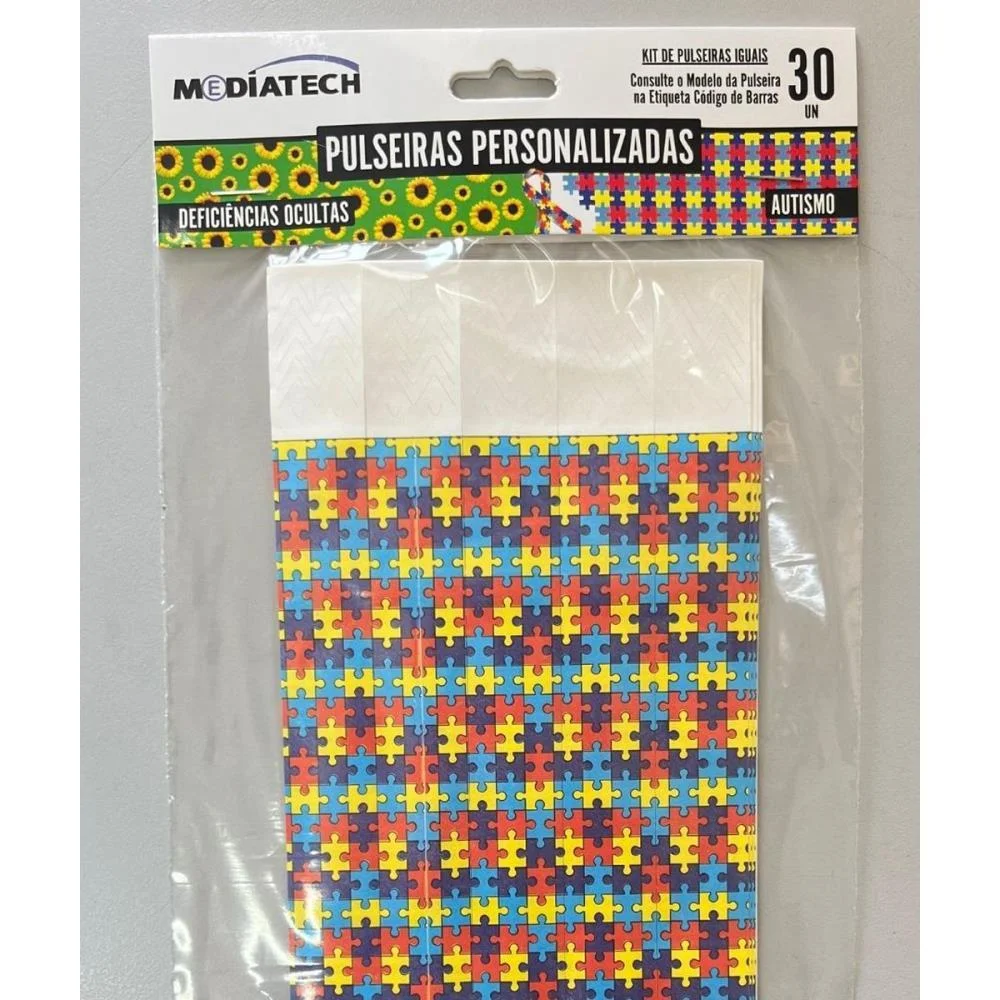 PULSEIRA IDENTIFICACAO TYVEK AUTISTA TECNOMIDIA (PCT.C/30) - imagem 4