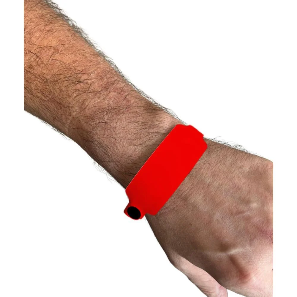 PULSEIRA IDENTIFICACAO PVC VERMELHO C/PINO TECNOMIDIA (PCT.C/56) - imagem 3