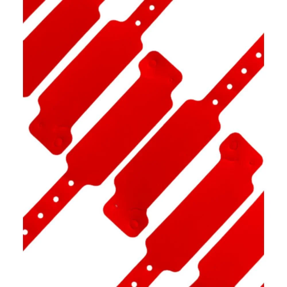 PULSEIRA IDENTIFICACAO PVC VERMELHO C/PINO TECNOMIDIA (PCT.C/56) - imagem 5