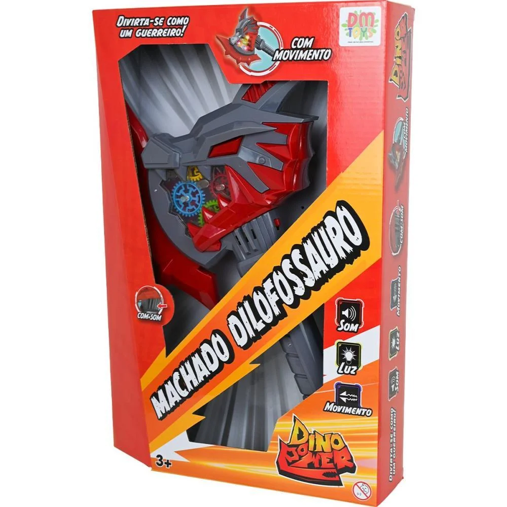 FANTASIA ACESSORIO MACHADO DINO POWER C/LUZ E SOM DM TOYS (UNIDADE) - imagem 3