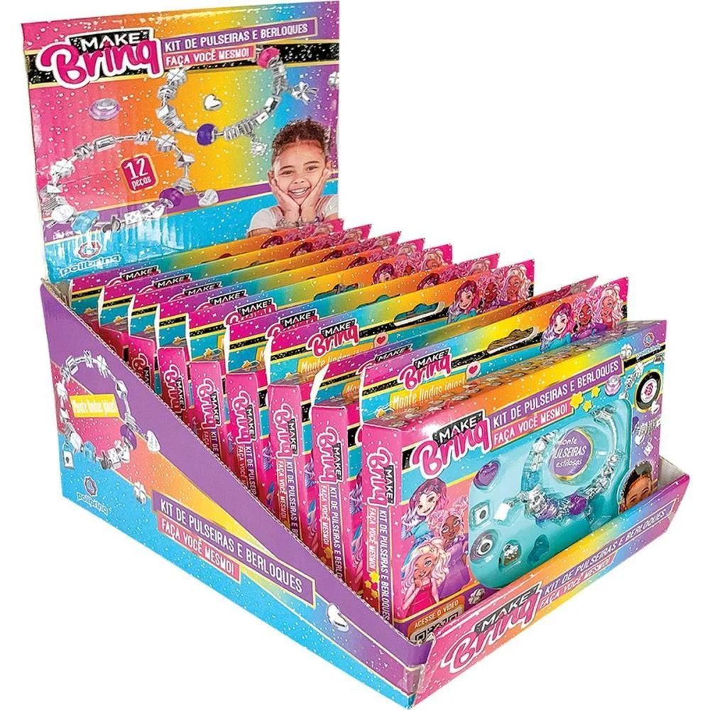 BIJUTERIA E MICANGA MAKE BRINQ PULSEIRA E BERLOQUE POLIBRINQ (KIT) - imagem 5
