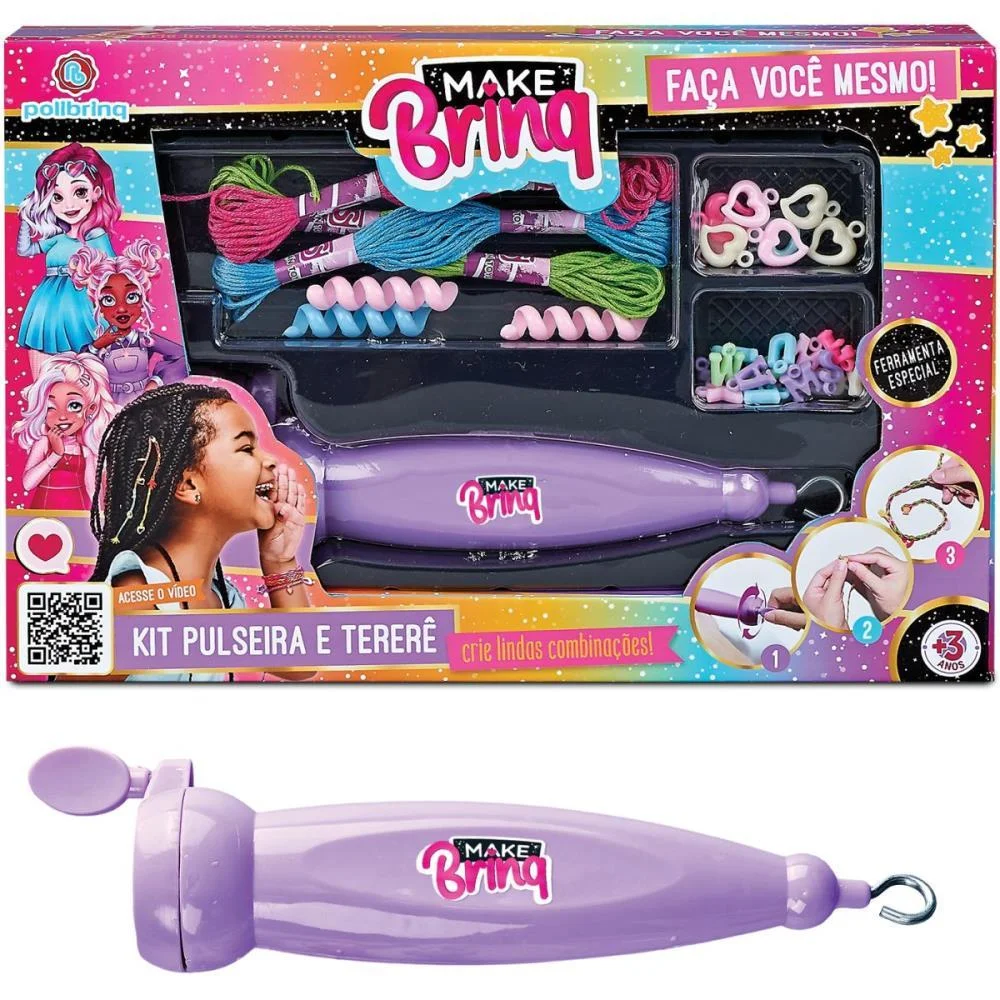 BIJUTERIA E MICANGA MAKE BRINQ PULSEIRA E TERERE POLIBRINQ (KIT) - imagem 3