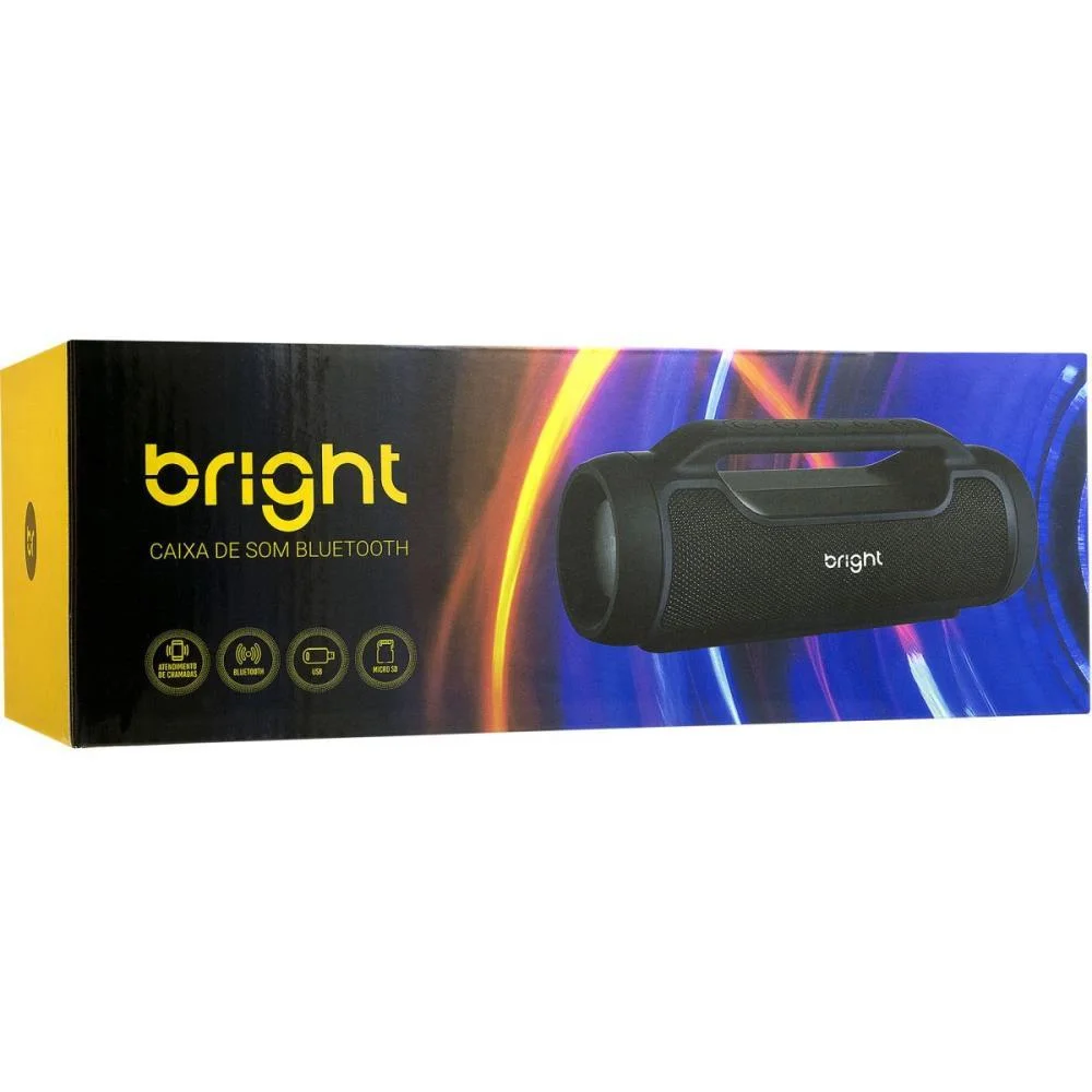 CAIXA ACUSTICA BLUETOOTH 10W USB E MICRO SD BRIGHT (UNIDADE) - imagem 7