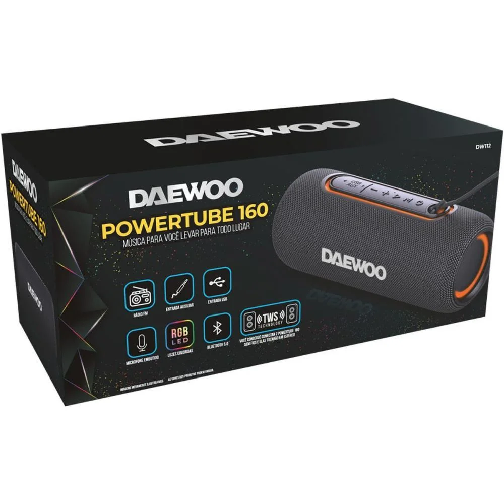 CAIXA ACUSTICA DAEWOO POWERTUBE 160 DW112 BRIGHT (UNIDADE) - imagem 4