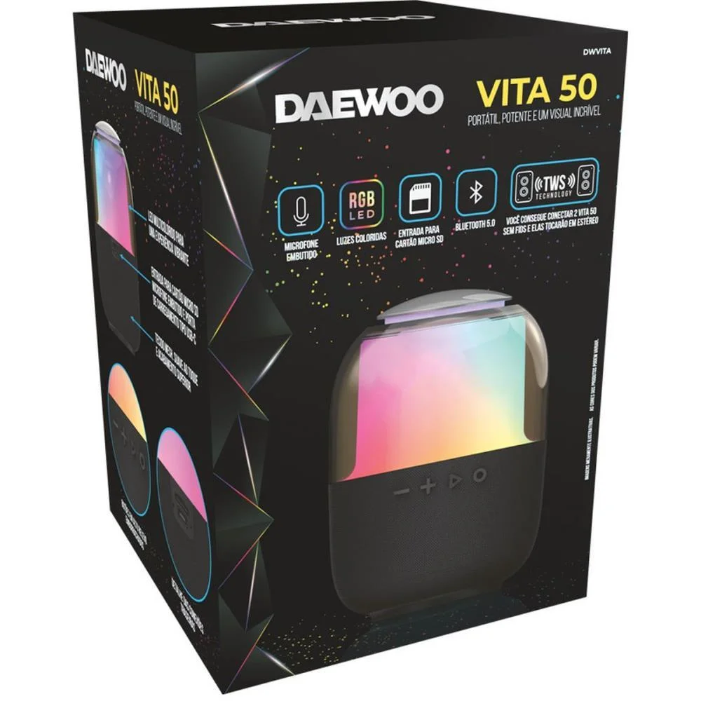 CAIXA ACUSTICA DAEWOO VITA 50 15W BRIGHT (UNIDADE) - imagem 4