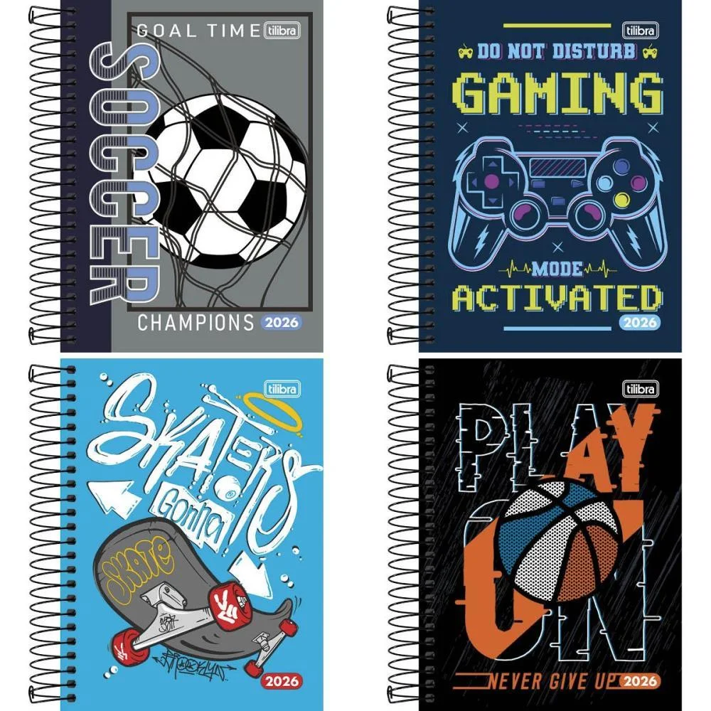 AGENDA 2026 D+ MASCULINA ESP 176F 117X164M TILIBRA COM 4 UNIDADES - imagem 6