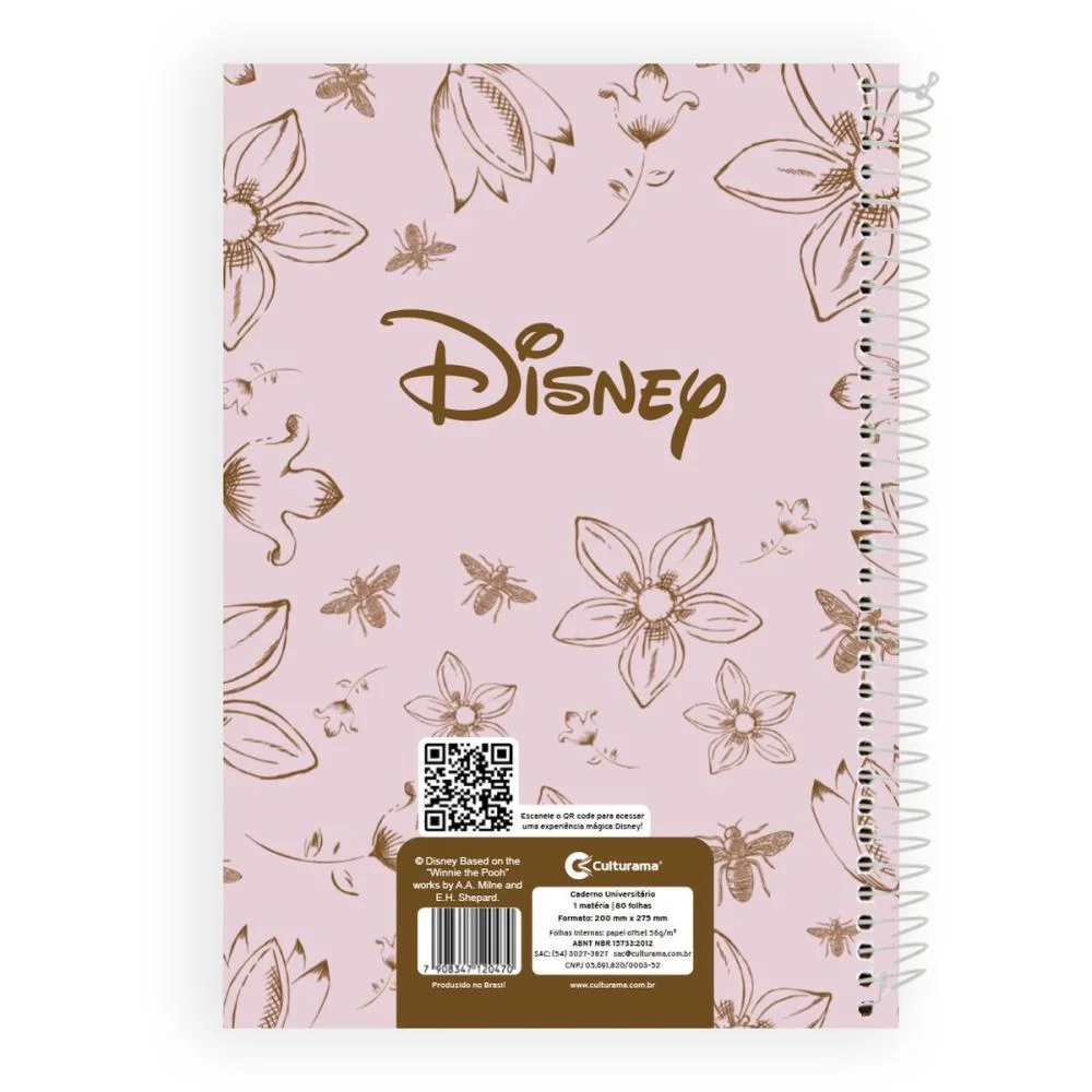 CADERNO 01X1 CAPA DURA POOH E MARIE 80FLS CLASSICOS CULTURAMA (PCT.C/04) - imagem 3