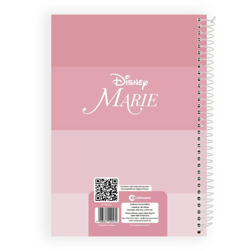 CADERNO 01X1 CAPA DURA POOH E MARIE 80FLS CLASSICOS CULTURAMA (PCT.C/04) - imagem 4