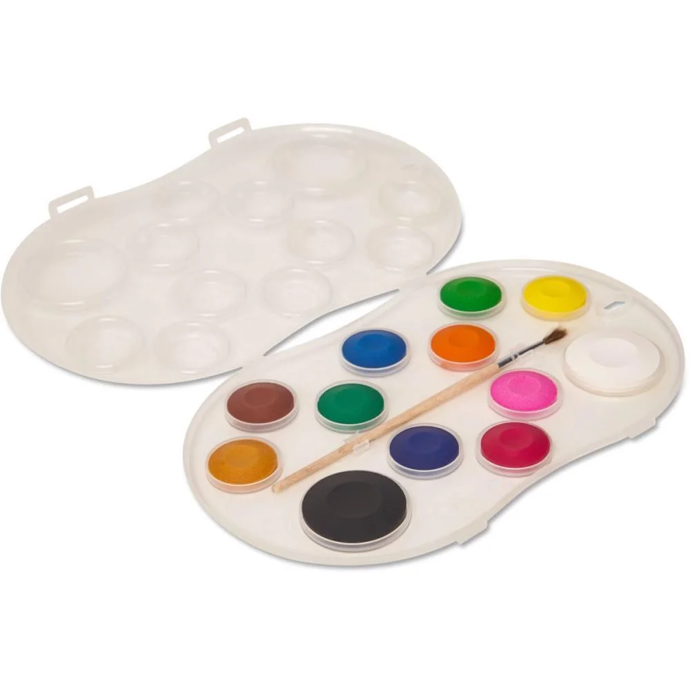 AQUARELA ESCOLAR 12 CORES + PINCEL ACRILEX (ESTOJO) - imagem 5