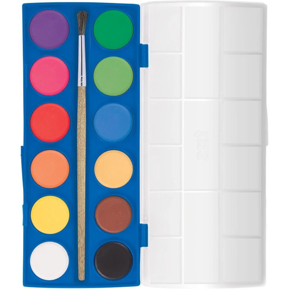 AQUARELA ESCOLAR TRIS MEGA ACQUA COLOR 12 CORES SUMMIT (ESTOJO) - imagem 4