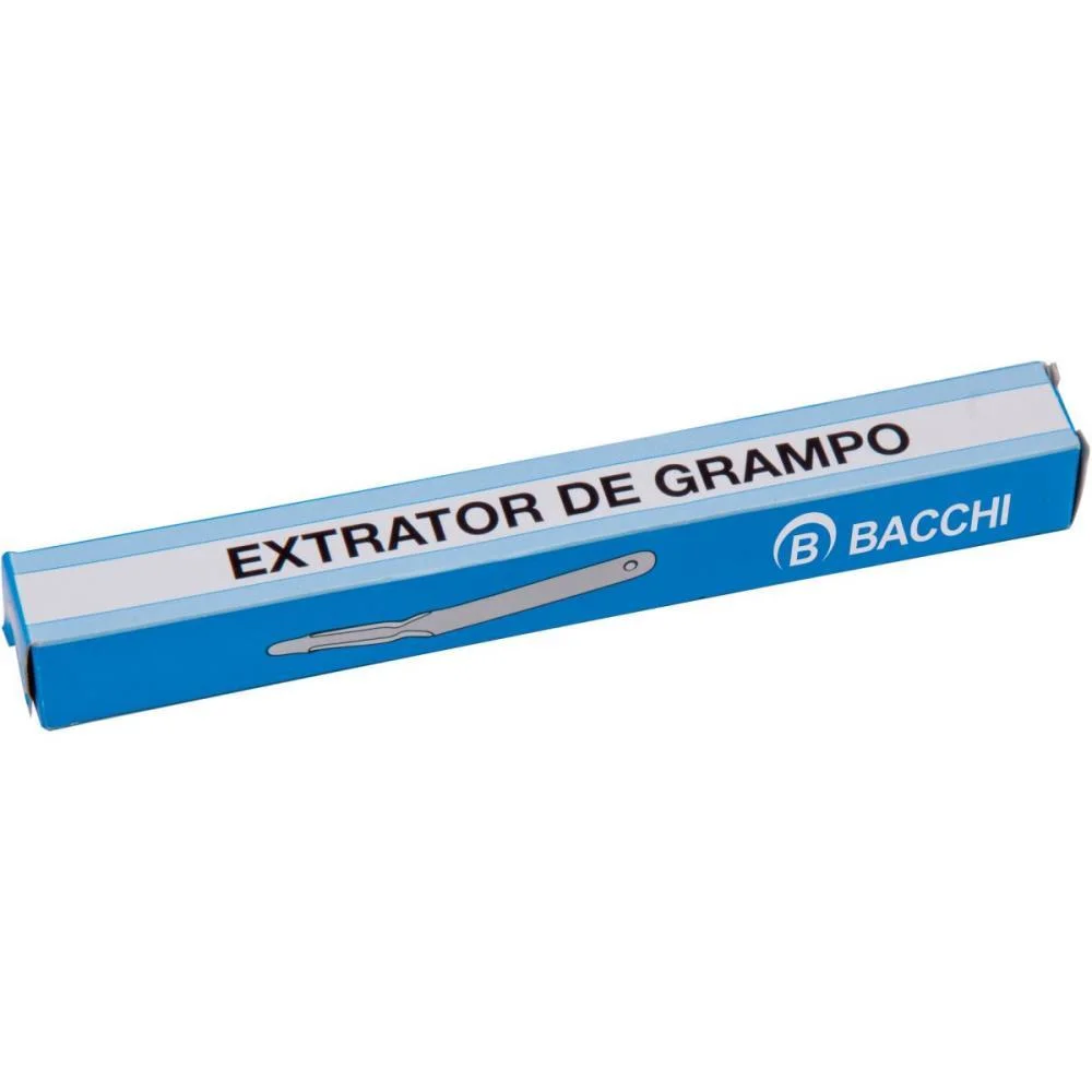EXTRATOR DE GRAMPOS ESPATULA CROMADO BACCHI (PCT.C/10) - imagem 2