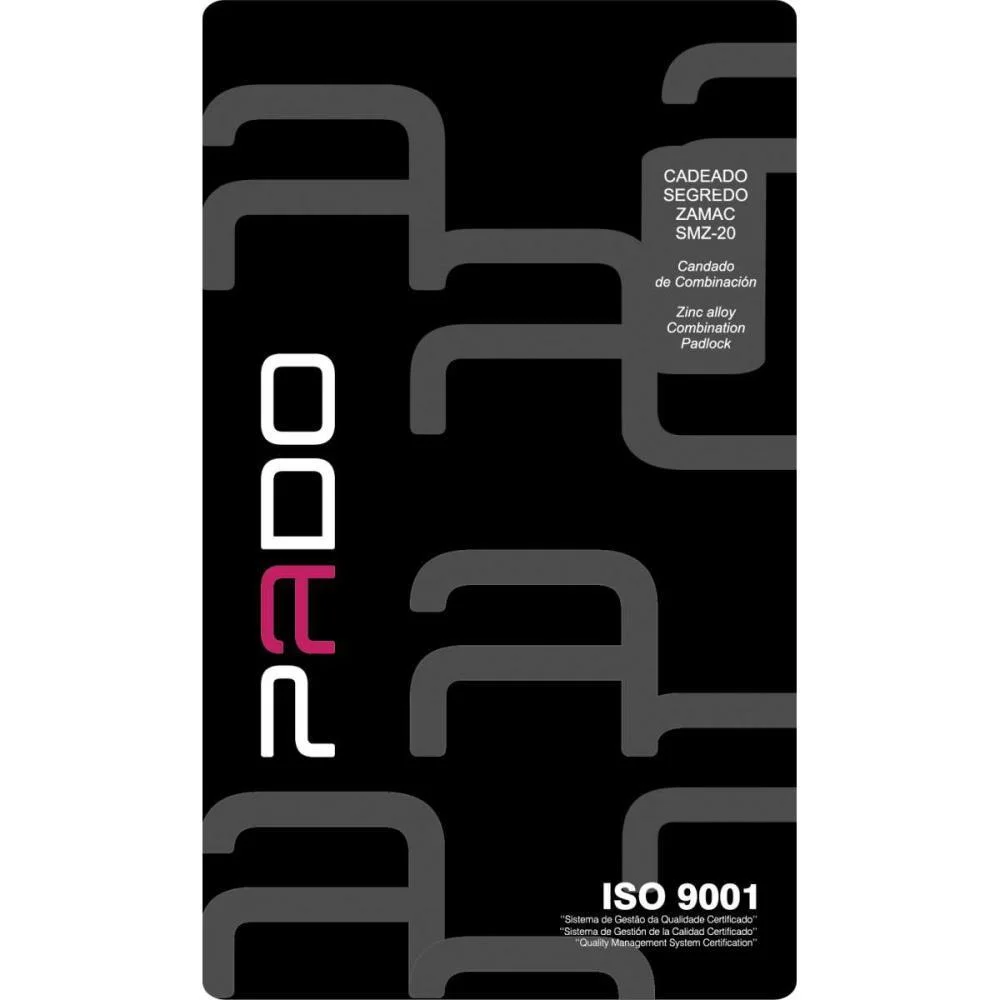 CADEADO SEGREDO ZAMAC PRATA SZ 20 3 SEGREDOS PADO (UNIDADE) - imagem 3