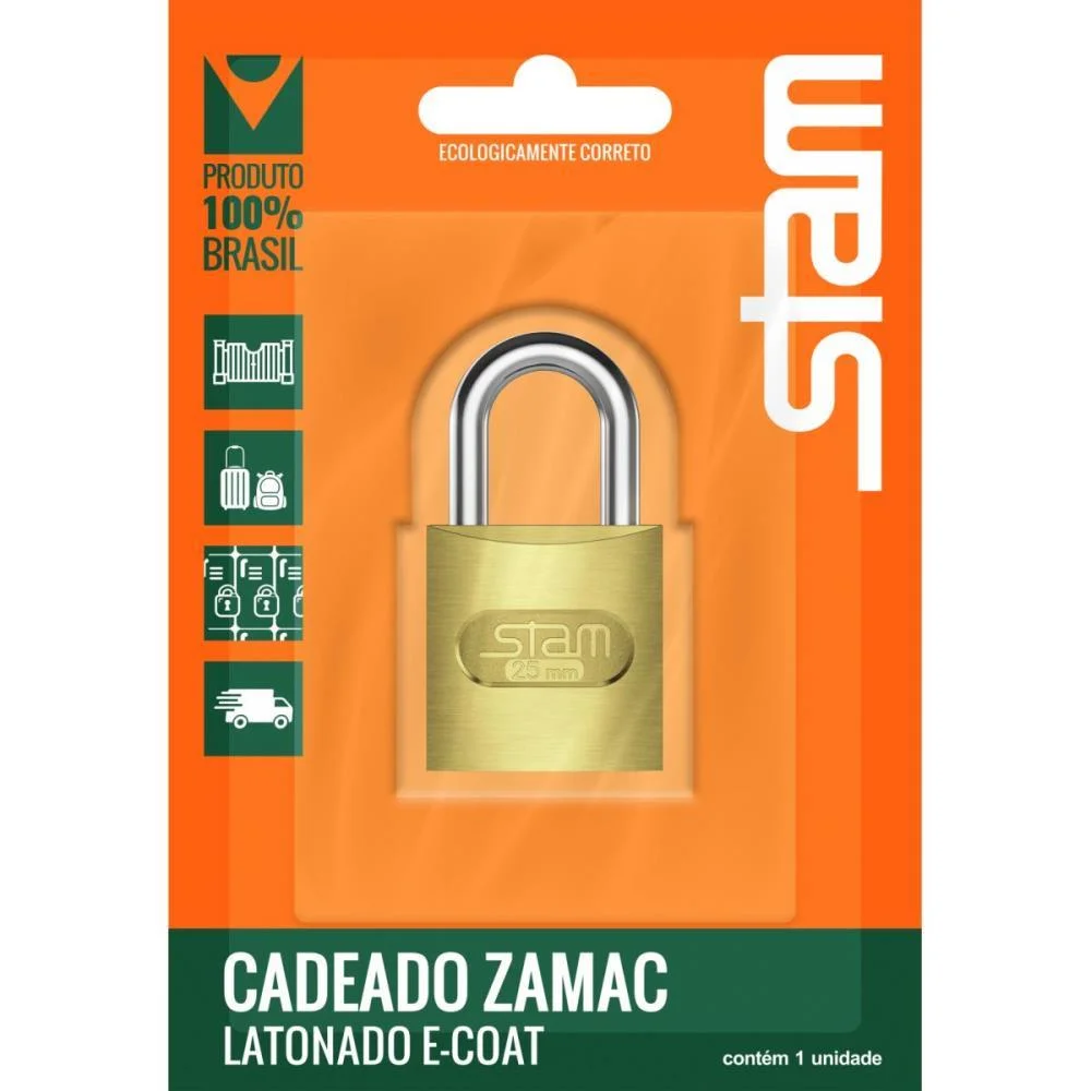 CADEADO CONVENCIONAL 25MM STAM (UNIDADE) - imagem 5
