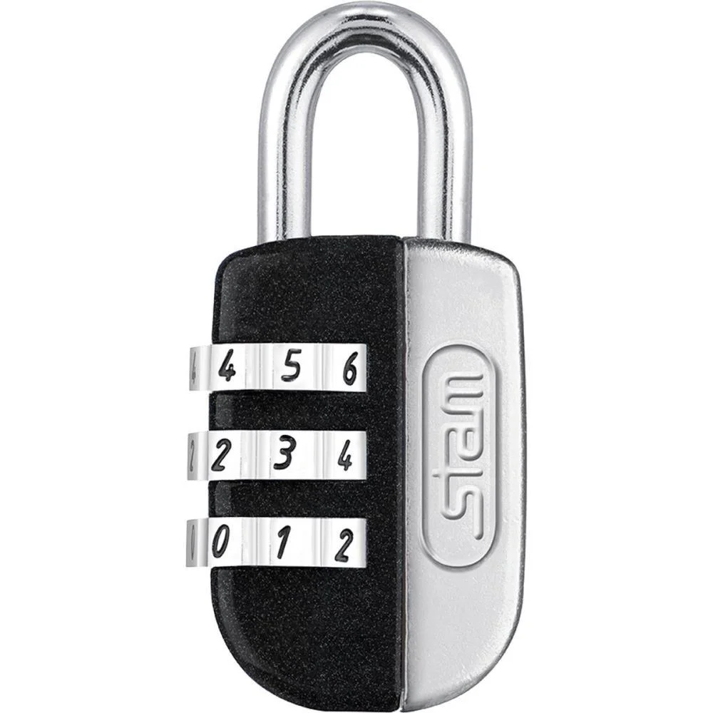 CADEADO SEGREDO 20MM LIFE COLORS PRETO FOSCO STAM (UNIDADE) - imagem 3