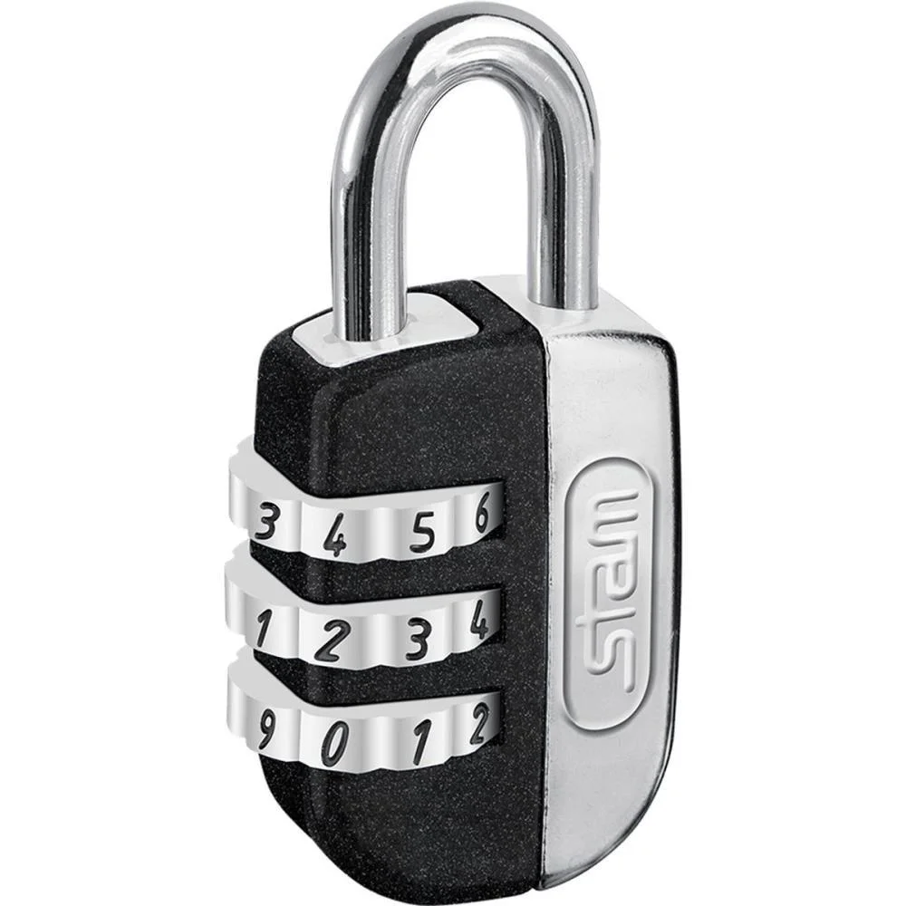 CADEADO SEGREDO 20MM LIFE COLORS PRETO FOSCO STAM (UNIDADE) - imagem 4